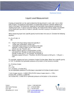 Liquid level Measurement - Viatran