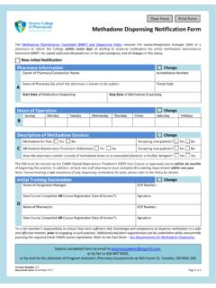 Methadone Dispensing Form - OCPInfo.com