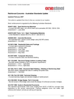 Reinforced Concrete - Australian Standards Update