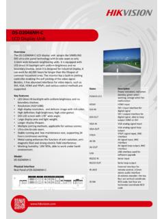 DS-D2046NH-C LCD Display Unit - Hikvision USA