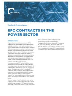 EPC CONTRACTS IN THE POWER SECTOR - DLA Piper