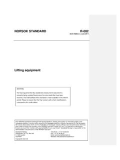 NORSOK STANDARD R-002