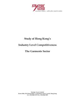 Study of Hong Kong’s Industry Level …