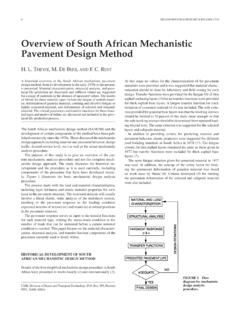 Overview of South African Mechanistic Pavement …