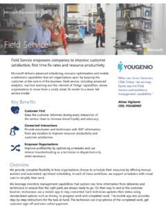 Field Service empowers companies to improve …
