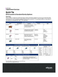 RITE Custom &amp; Standard Eartip Options - Oticon