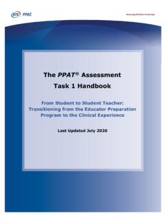 The PPAT Assessment Task 1 Handbook