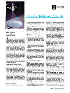 Bakery Release Agents Photo provided by Spraying Systems …