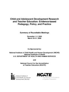 Child and Adolescent Development Research and Teacher ...