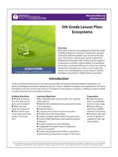 5th Grade Lesson Plan: Ecosystems