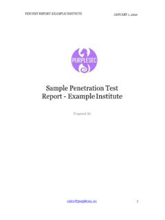 Sample Penetration Test Report - PurpleSec