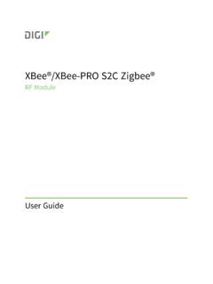 XBee/XBee-PRO&#174; S2C Zigbee&#174; RF Module User Guide