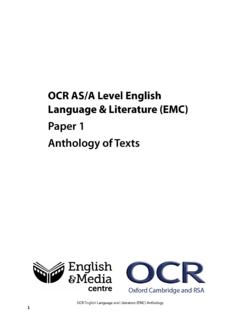 Paper 1 Anthology of Texts - ocr.org.uk