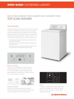 Top Load Washers - Alliance Laundry Systems