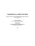 FUNDAMENTALS of BIBLE DOCTRINE - The NTSLibrary