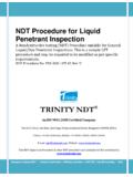Liquid dye penetrant test inspection free ndt …