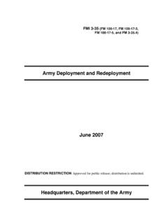 Army Deployment and Redeployment - BITS