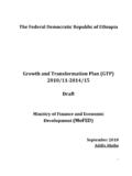 Growth and Transformation Plan (GTP) 2010/11 …