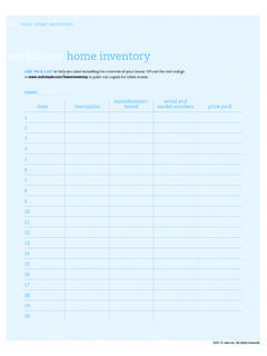 home inventory worksheet - Real Simple