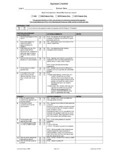Appraisals In-Depth Checklist - RMIC