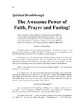 Spiritual Breakthrough The Awesome Power of Faith, Prayer ...