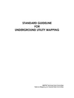 Standard Guidelines for Underground Utility Mapping