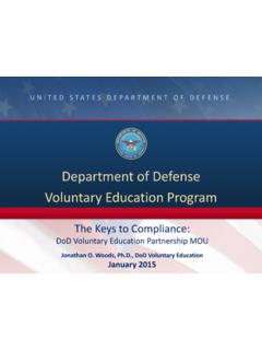 Department of Defense Voluntary Education …