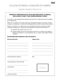 ORDER TO PROCEED WITH SCALING AND ROOT PLANING, …