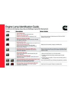 Engine Lamp Identification Guide. - cummins.com