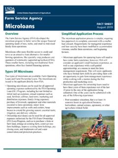 Microloans FACT SHEET August 2019 - Farm Service Agency