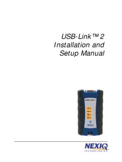 USB-Link™ 2 Installation and Setup Manual - NEXIQ