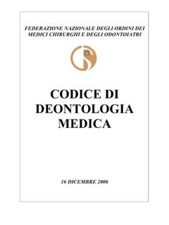 CODICE DI DEONTOLOGIA MEDICA