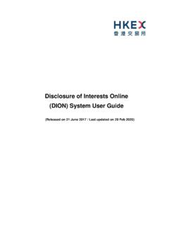 Disclosure of Interests Online (DION) System User …