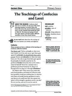The Teachings of Confucius and Laozi - …
