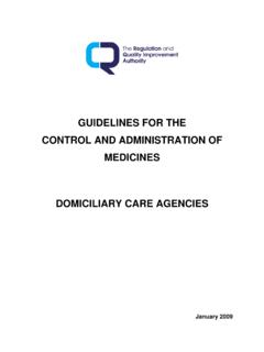 GUIDELINES FOR THE CONTROL AND ADMINISTRATION …