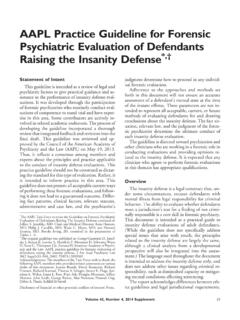 AAPL Practice Guideline for Forensic Psychiatric ...