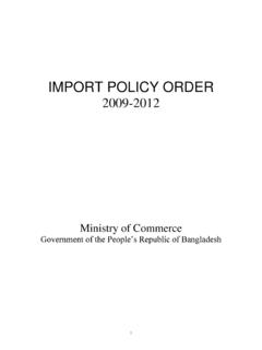 IMPORT POLICY ORDER - The Embassy of …