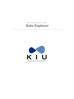KIU SYSTEM SOLUTIONS Data Explorer