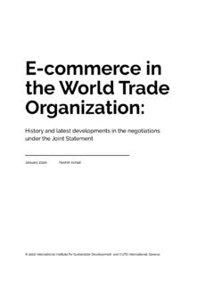 E-commerce in the World Trade Organization