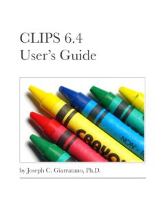 CLIPS 6.4 User’s Guide