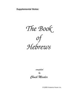 The Book of Hebrews - Rocky Mountain College