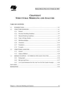 CHAPTER 4 - STRUCTURAL MODELING AND ANALYSIS