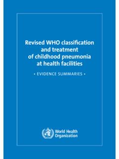 Revised WHO classification and treatment of childhood ...