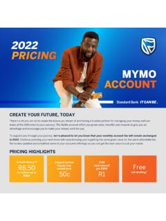 2022 PRICING MYMO ACCOUNT - standardbank.co.za