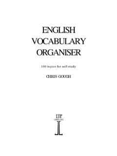 ENGLISH VOCABULARY ORGANISER - is.muni.cz