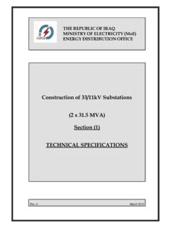 Construction of 33/11kV Substations (2 x 31.5 MVA) Section ...