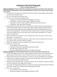 Earth Science Unit Test #2 Study Guide - Denton ISD