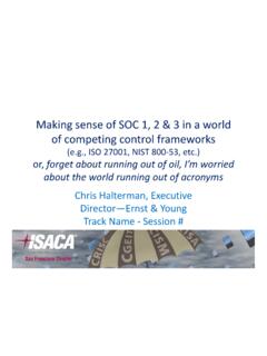 Making sense of SOC 1, 2 3 in a world of competing control ...