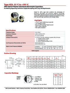 SMT Hybrid Polymer-Aluminum Electrolytic Capacitors