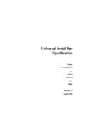 Universal Serial Bus Specification